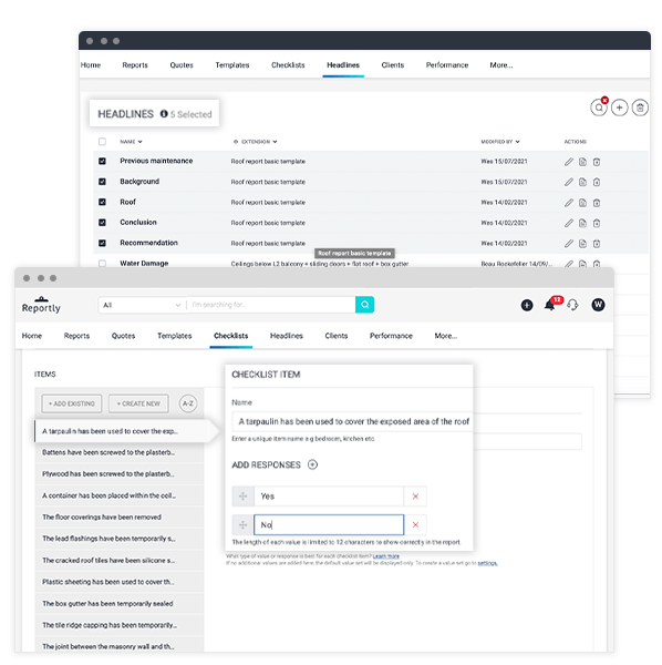 Flexible custom settings to tailor your reporting style